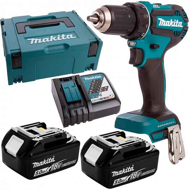 Aku Šroubovák 18V 2x5Ah 50 Nm 2-rychlostní Makita DDF485RTJ