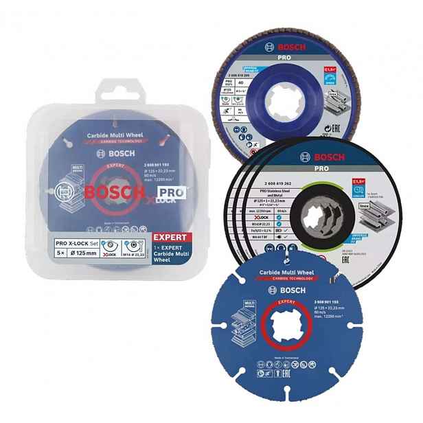 Bosch - 5dílná sada řezných a brusných kotoučů 125x22,23 mm 2608619374