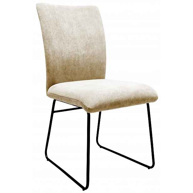 Jídelní židle Sephia, světle béžová strukturovaná látka