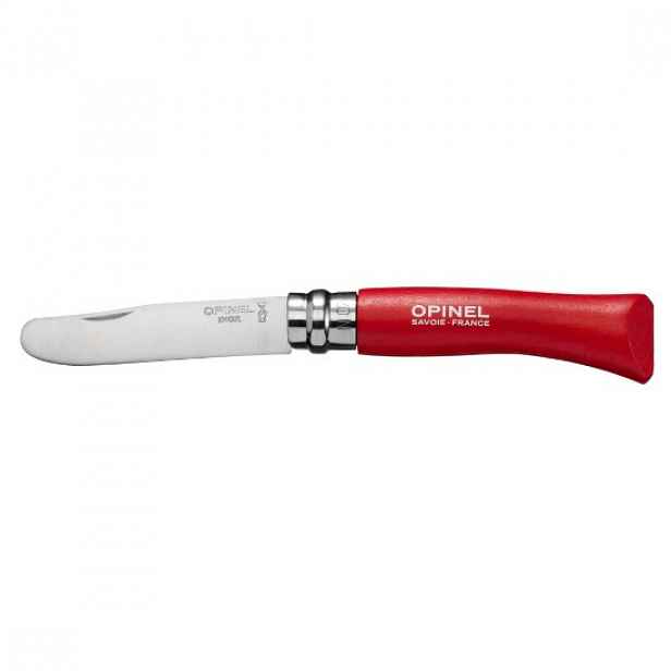 Kapesní nůž, nerezová ocel, 8 cm, "My first", Red - Opinel