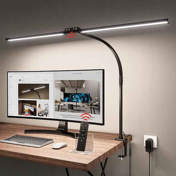 Led Stolní Lampa, Dálkový Ovladač, 10 Úrovní Jasu, 10 Barev Světla