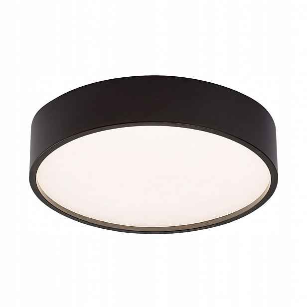 Černá kulatá stropní svítidlo koupelnová lampa stropní svítidlo Led 18W Larcia s podsvícením