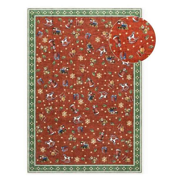Červený/zelený koberec s vánočním motivem 160x230 cm Toy's Delight Nostalgic Noel Red Green – Villeroy&Boch