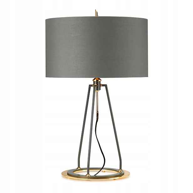 Elstead Stolní lampa Ferrara šedo-zlatá E27 60W IP20 bez žárovky