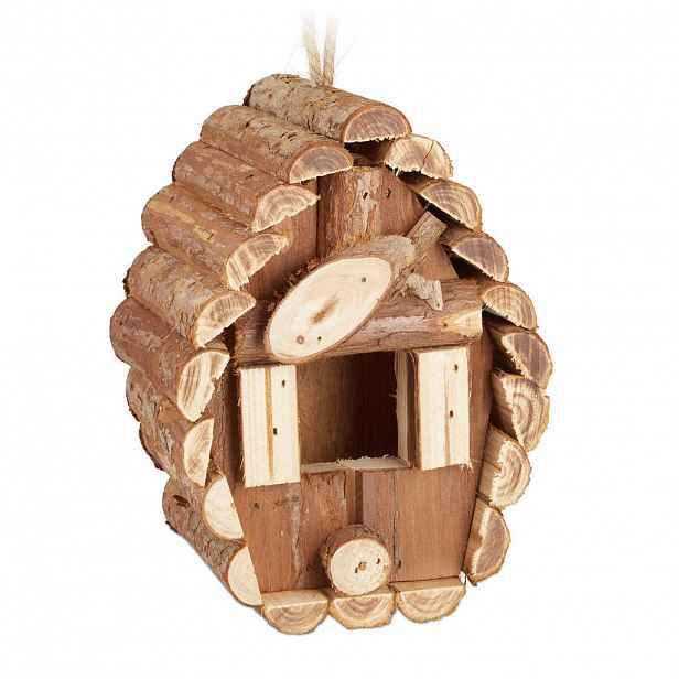 Relaxdays BUDKA Přírodní mini dřevo k zavěšení 24,5 cm