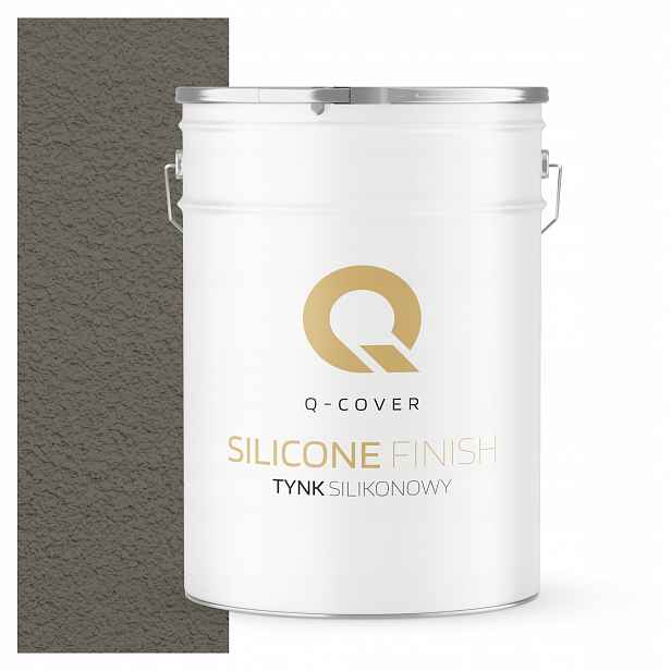 Silikonová Fasádní Omítka Šedá Tmavá Teplá F296 25 Kg Granulace 3.0 mm