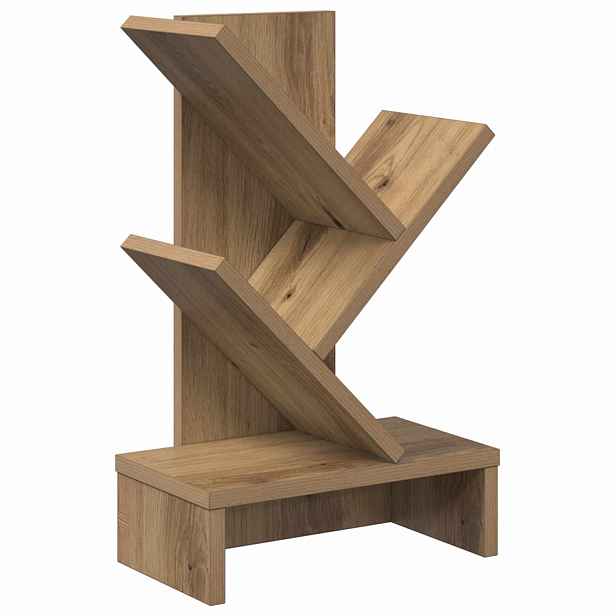 vidaXL Knihovna ve tvaru stromu 3-úrovňová 30 x 18 x 48 cm Dub artisan