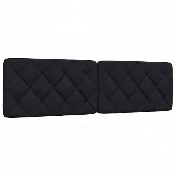 vidaXL Polštář na čelo postele černý 180 cm textil
