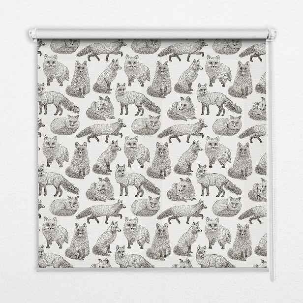 TULUP VNITŘNÍ roleta - okenní roleta - roleta - 80x140 cm - Šedé lišky