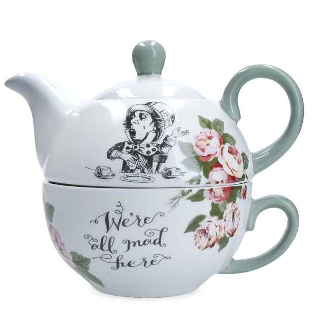 Čajová sada pro jednoho Alice in Wonderland, 420 ml
