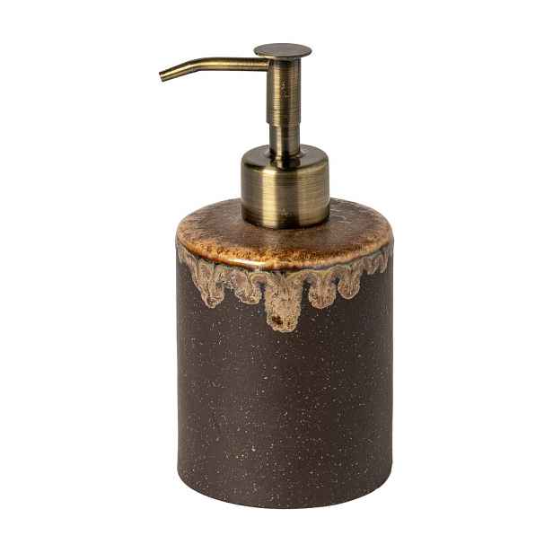 Hnědý kameninový dávkovač mýdla Poterie Bath – Casafina