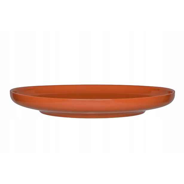 Keramický Jídelní Talíř Kulatý Velký Oranžový Ø 26 cm, 2 ks