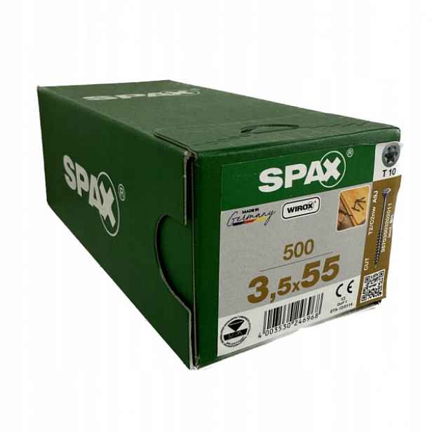 Šrouby do podlah z masivního dřeva 3,5x55mm Spax pro podlahové desky, 500 ks