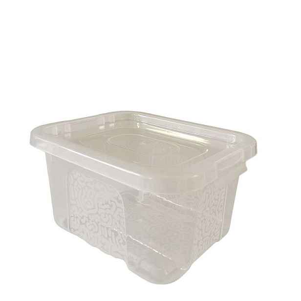 box 2,0l+víko, plný, 20x15x10cm, transp.RASTR, MULTIBOX, plast
