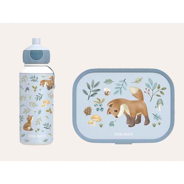 Little Dutch Svačinový set (láhev 400ml+box) - Forest Friends