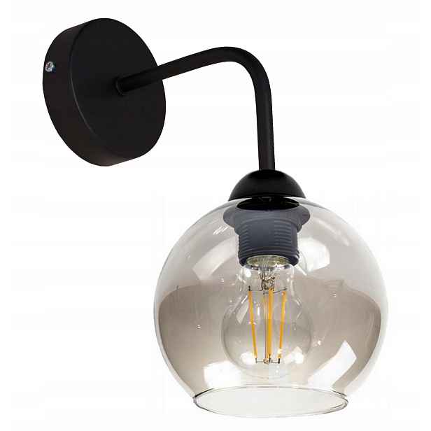 Nástěnná Lampa Loft Glass Nad Zrcadlo Nástěnná Lampa Černá