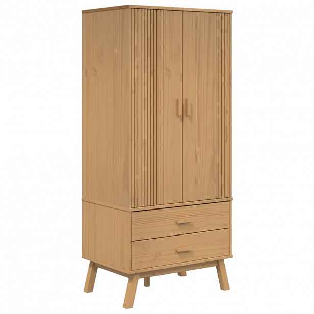 vidaXL Šatní skříň OLDEN hnědá 76,5 x 53 x 172 cm masivní borové dřevo