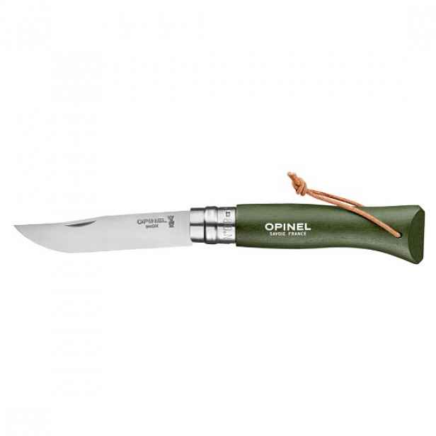N°08 kapesní nůž, nerezová ocel, 8,5 cm, "Colorama", Kaki - Opinel