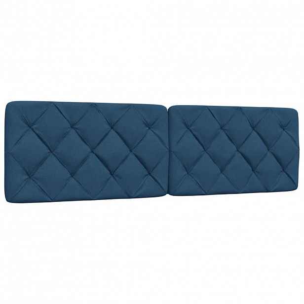 vidaXL Polštář na čelo postele modrý 180 cm textil