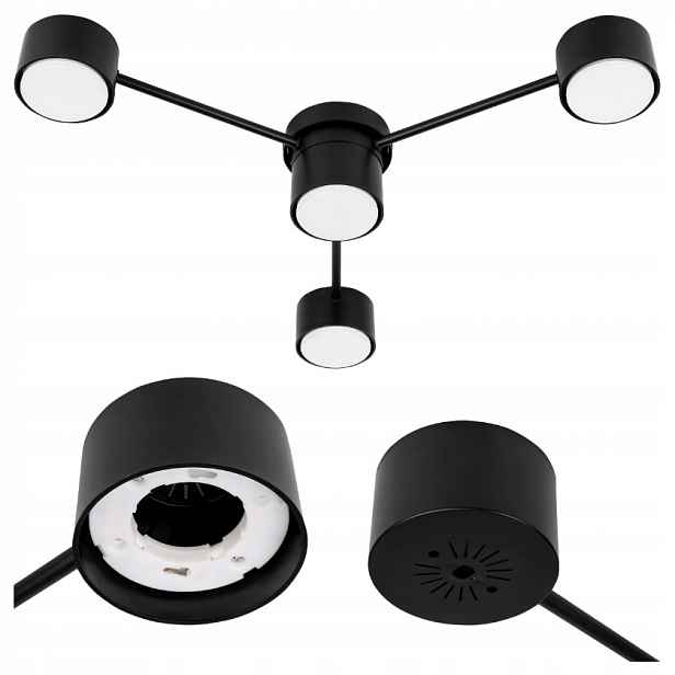 Závěsné stropní svítidlo Led GX53 lustr 85 cm do pokoje Moderní černá