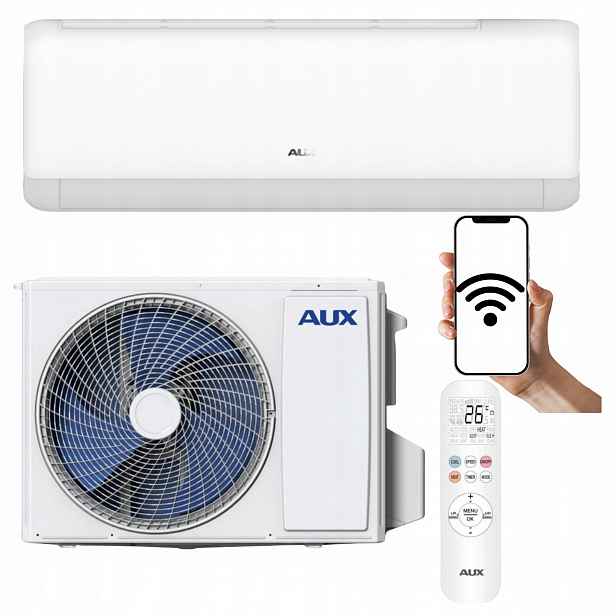 Nástěnný klimatizátor Aux Q-Smart Plus 5,3 kW WiFI s funkcí Domácího Ohřevu