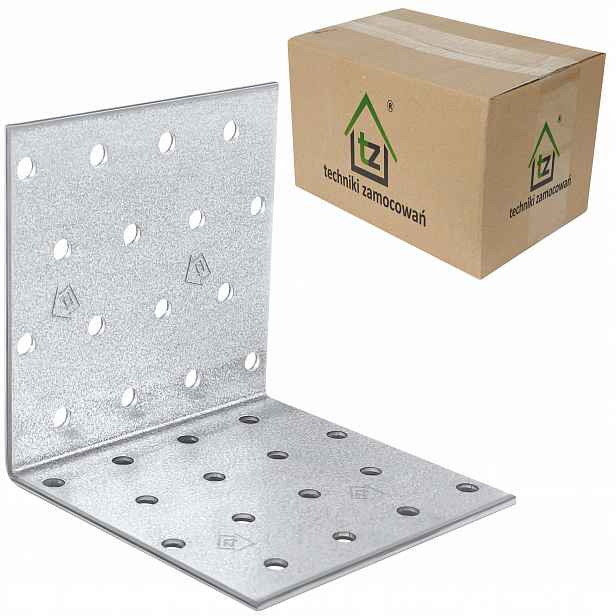 Perforované ocelové úhelníky 80x80x80 x 2 mm 50 ks montážních prvků KM9