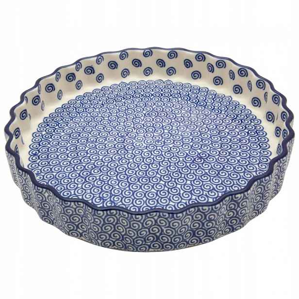 Tartovačka 24 cm Umělecká keramika Bolesławiec dek 0028 Spirale
