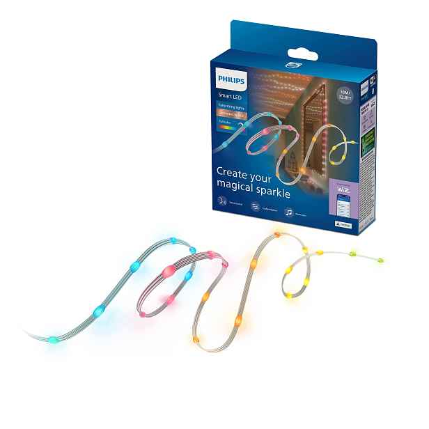 Vánoční Osvětlení Na Stromeček 10 m Usb Rgb Gradient Philips Smart WiFi Aplikace WiZ