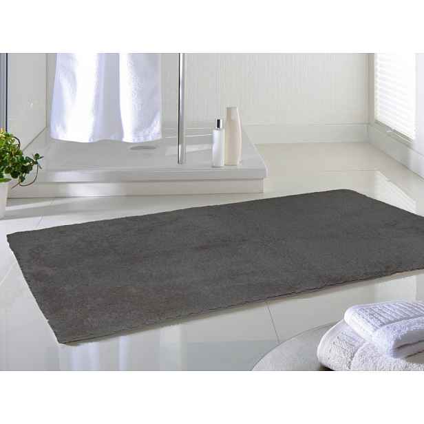 Koupelnová předložka 50x80 cm, antracitová, sherpa fleece