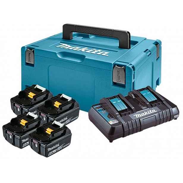 Makita - Sada 9A nabíječky a 4x aku 18 V LXT 6,0 Ah 198091-4