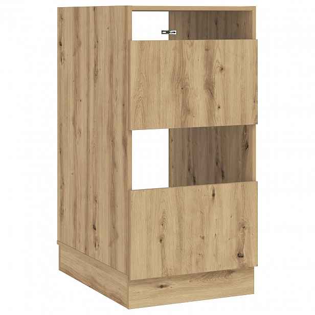 vidaXL Skříň na prádlo s úložištěm Artisanový dub 50 x 68 x 102 cm
