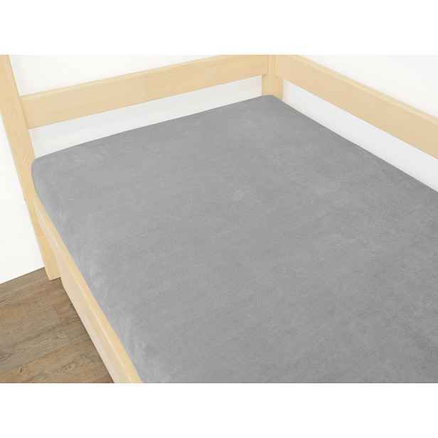 Benlemi Jednolůžkové prostěradlo z mikroplyše ŠEDÉ Zvolte rozměr: 90 x 160 cm