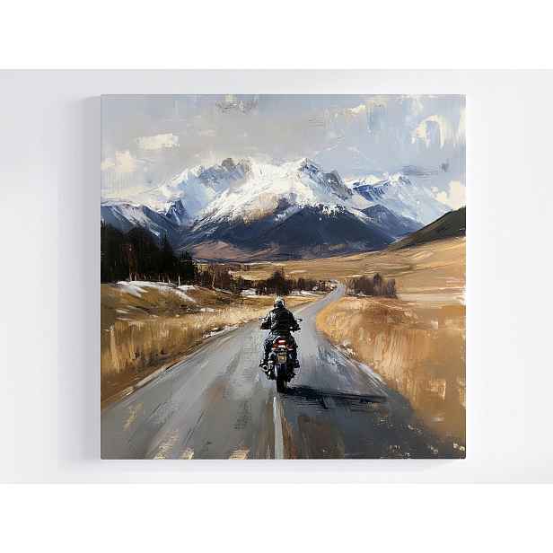 Obraz Na Plátně Plátno Motocykl Motorka Silnice Hory Cestování Jízda 50x50
