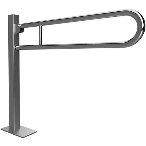Úchyt sklopný ve tvaru U Bemeta Help ukotvený do země 850 mm s krytkou nerez lesklý