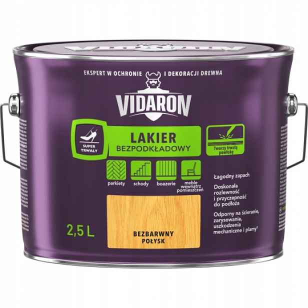 Vidaron Bezpodkladový Lak 2,5 L Bezbarvý Lesk