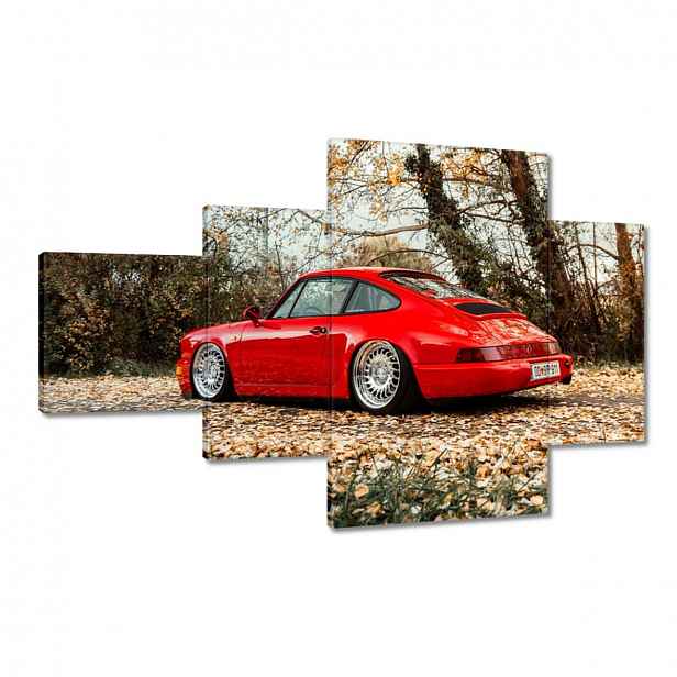 Obrazy 130x80 Červené Porsche Auto