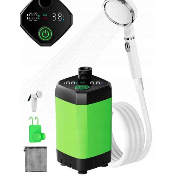 Turistická Sprcha Elektrická S Pumpou Kempingová S Displejem