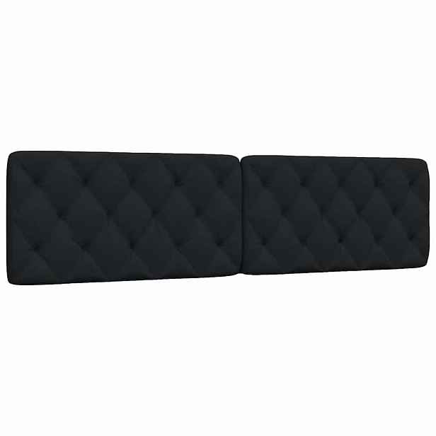 vidaXL Polštář na čelo postele černý 200 cm textil