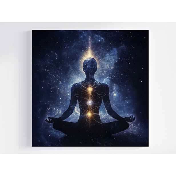 Obraz Na Plátně Canvas Postava Lotos Meditace Čakra Zen Harmonie 50x50