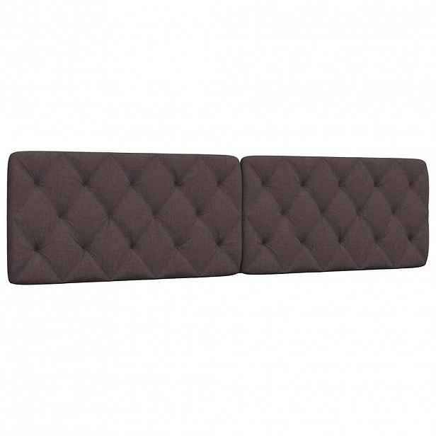 vidaXL Polštář na čelo postele tmavě hnědý 200 cm textil