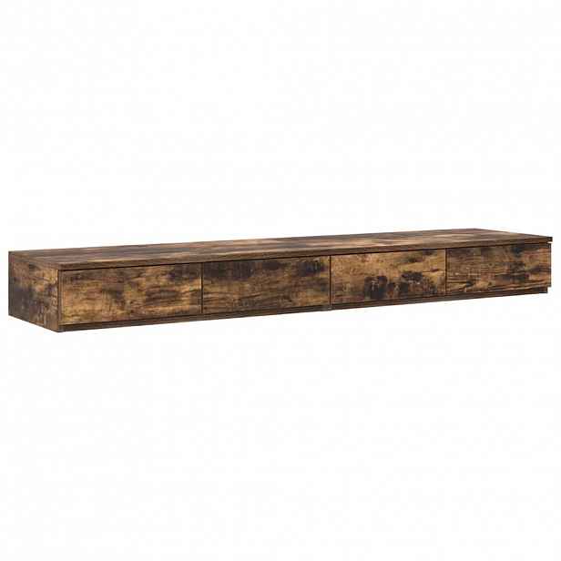 vidaXL Zásuvky pod postel se zásuvkou Kouřový dub 140 x 36,5 x 16,5 cm