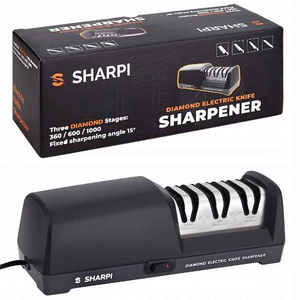 Elektrický diamantový Brousek Sharpi 3stupňový 15° 360/600/1000