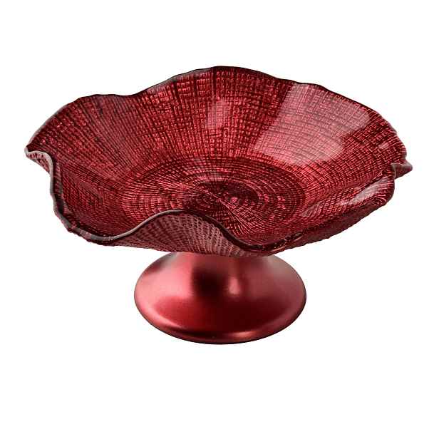 Mondex Skleněná servírovací mísa REDD 24x12 cm červená