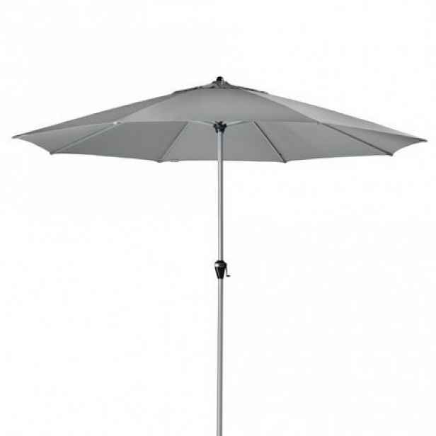 Středový slunečník s klikou Doppler ACTIVE KURBEL 380 cm- světle šedý