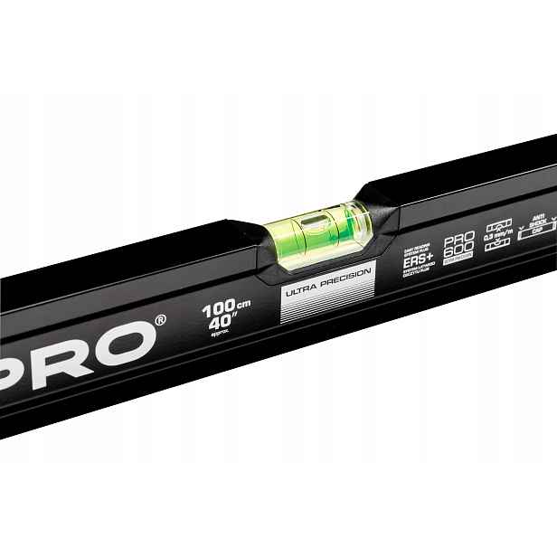 Vodováha Ultra Precision libella (0,3 mm/m) Pro 100 cm (1 m) Černá Pro600