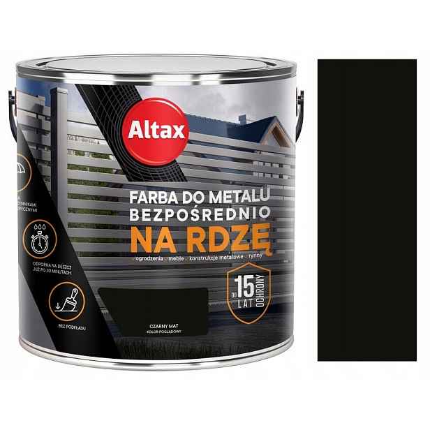 Altax Barva Barva Na Kov 2,5 L Matná Černá