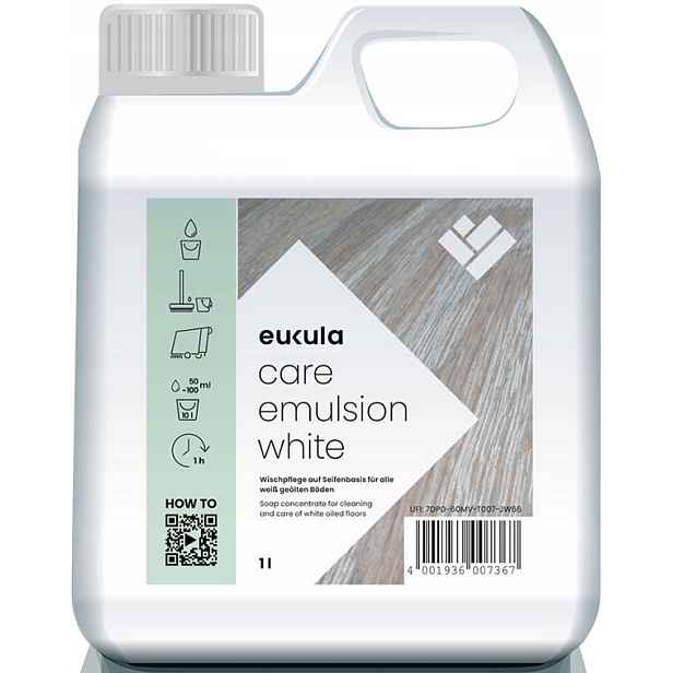 Eukula Care Emulsion White 1L mýdlo na olejované bílé podlahy