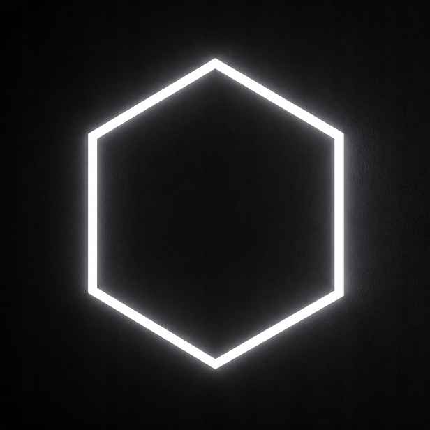 Jednotlivá Led lampa Hexagon 42W černá 6500K 92x79 Cm dílna