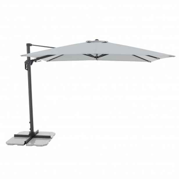 Moderní slunečník s boční nohou Doppler ACTIVE 310 x 210 cm - světle šedý