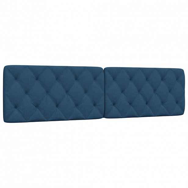 vidaXL Polštář na čelo postele modrý 200 cm textil